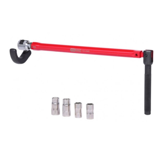 KS Tools Standhahn Mutterschlüssel 10 bis 32 mm- schwenkbarer Quergriff- auswechselbare schwekbare Klaue für Rechts - und Linksgang, Einsätze 9, 10, 11, 12,mm