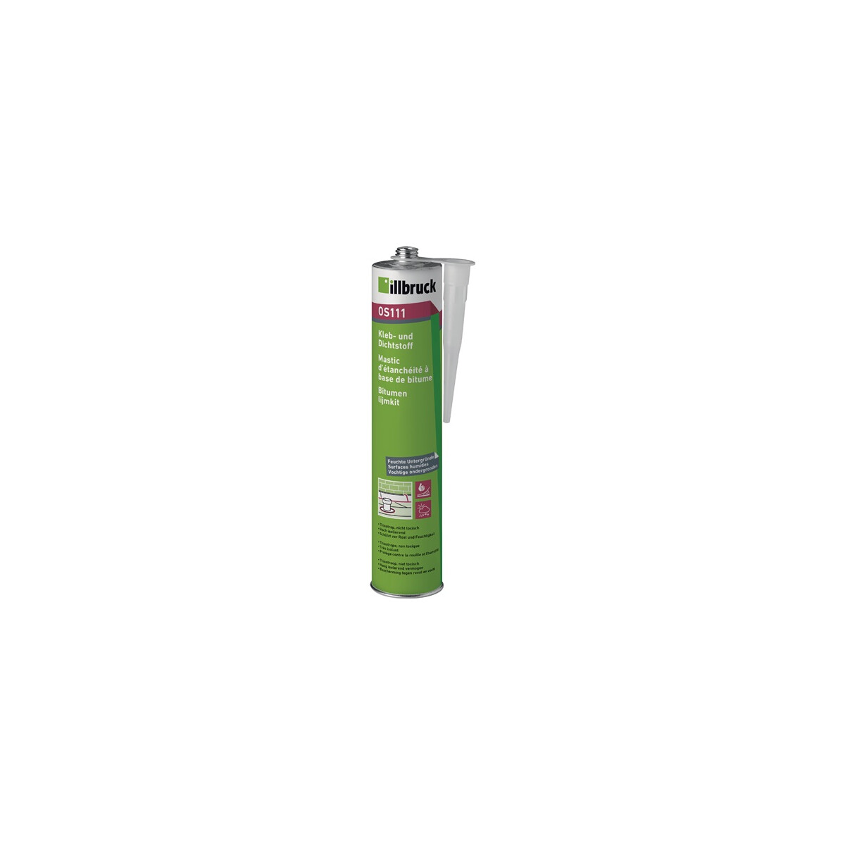 Kleb- u.Dichtstoff OS111 schwarz 400g Kartusche ILLBRUCK...