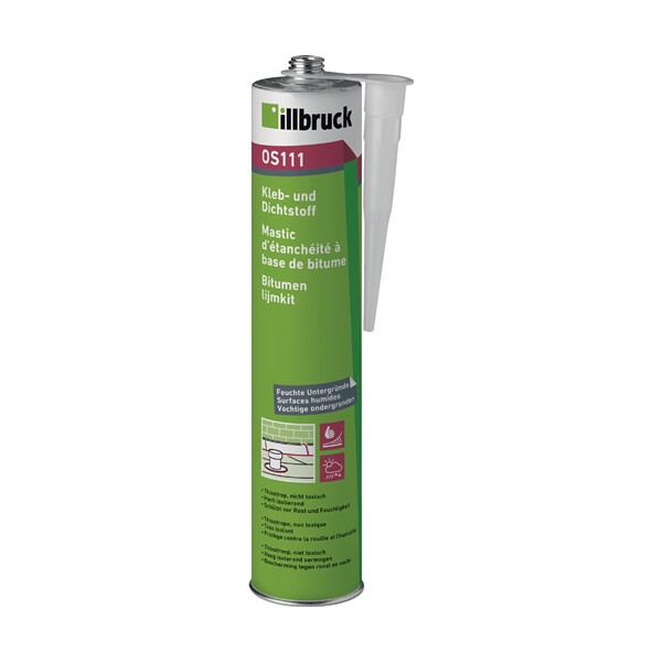 Kleb- u.Dichtstoff OS111 schwarz 400g Kartusche ILLBRUCK H2 22