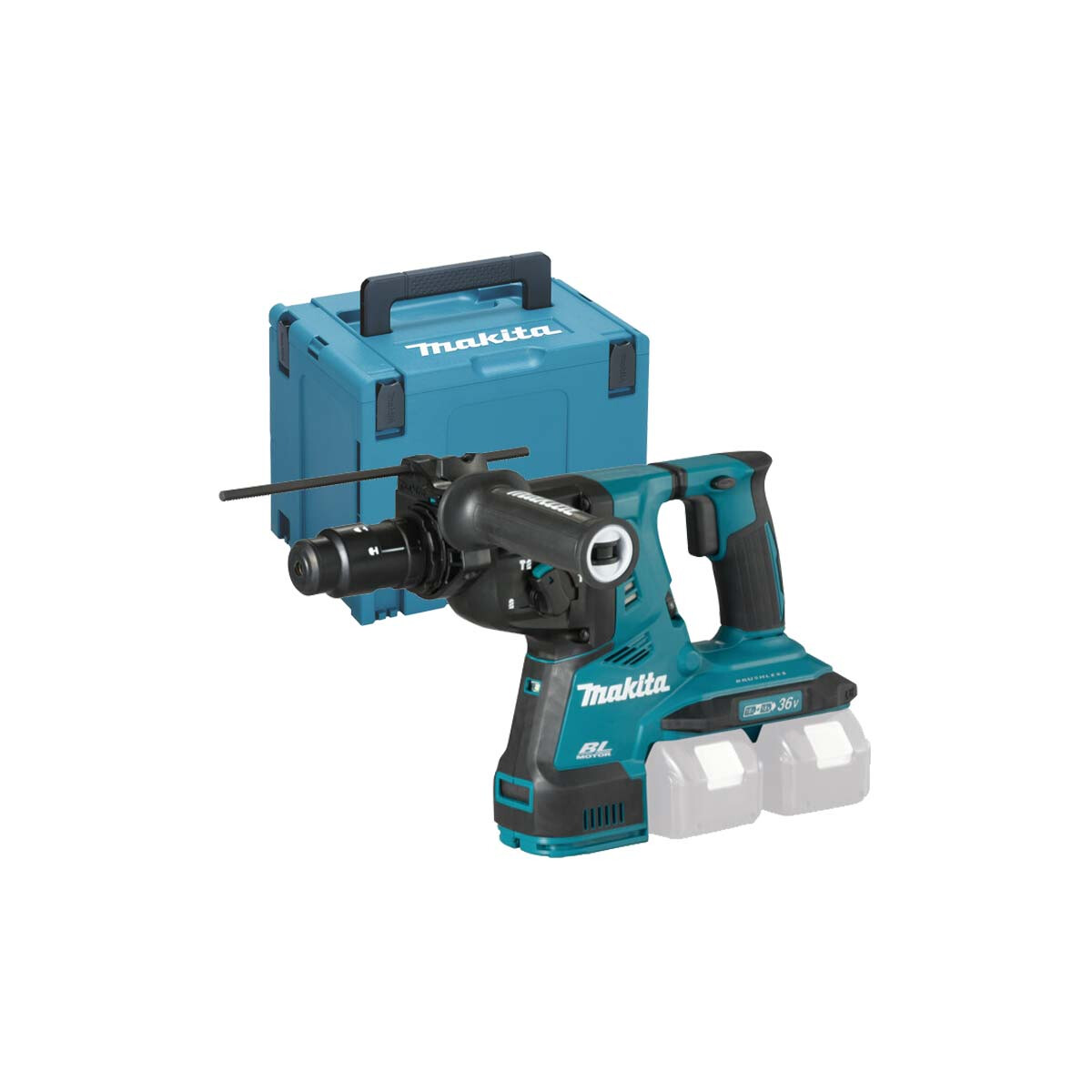 Makita DHR281ZJ Akkukombihammer, SDS-Plus, 2x18V, 2,9J,...