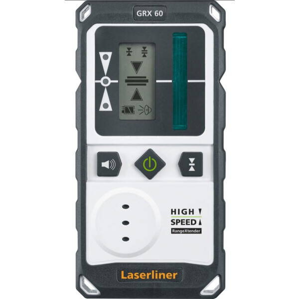 Laserliner RangeXtender G 60 Laserempfänger für alle Linienlaser mit GRX-READY Technologie, für grüne Linienlaser, bis 60m Entfernung, Kopfmagnet