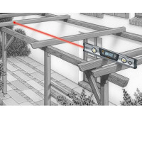 Laserliner DigiLevel Pro 40, digitale Elektronik- Wasserwaage 40cm, mit Punktlaser als optische Verlängerung, akustisches Signal, Flip- Display, Übertragen von Winkeln, Bluetooth