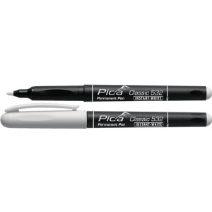 Permanentmarker INSTANT WHITE weiß Strich-B.1-2mm...