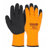 OS COBRA SOFT Kälteschutzhandschuh, Größe 8, Grobstick nahtlos, teilbeschichtet mit Latexschaumbeschichtung, neonorange, EN388:2016, EN511:2016, EN420:2003 + A1:2009