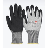 OS Worklife Cut F Schnittschutzhandschuhe, Größe 11, Norm EN338, Kennziffer 4X43F, höchste Schnittschutzstufe F, Feinstrick nahtlos, teilbeschichtet mit mit gerauter Nitril foam Beschichtung