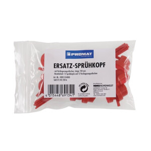 Ersatzsprühköpfe je 12 Sprühköpfe u.Röhrchen (150 mm) Ku.Btl.PROMAT CHEMICALS