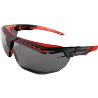 Schutzbrille Avatar OTG Bügel schwarz/rot,Scheibe grau PC HONEYWELL 1035812