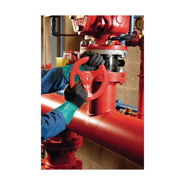 ABV Chemiehandschuh AlphaTec 58-270 Gr.8 grün/grau EN 388,EN 374,EN 1149 Kat.III