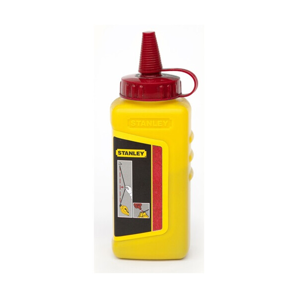 Schlagschnurkreide 225g rot wasserfest,schwer löslich Ku.-Flasche STANLEY