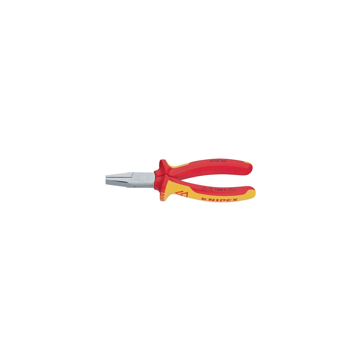 Knipex Flachzange Gesamt-L.160mm verchr. Art. 20 06 160