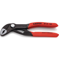 Knipex Cobra Rohr- und Wasserpumpenzange 125 mm, 1", poliert, mit rutschhemmenden Kunststoff überzogen Art. 87 01 125