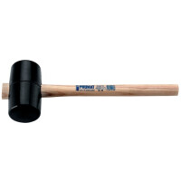ABV Gummihammer Kopf-D.40mm Kopf-L.80mm schwarz Esche 90 Shore A flache Bahn PROMAT