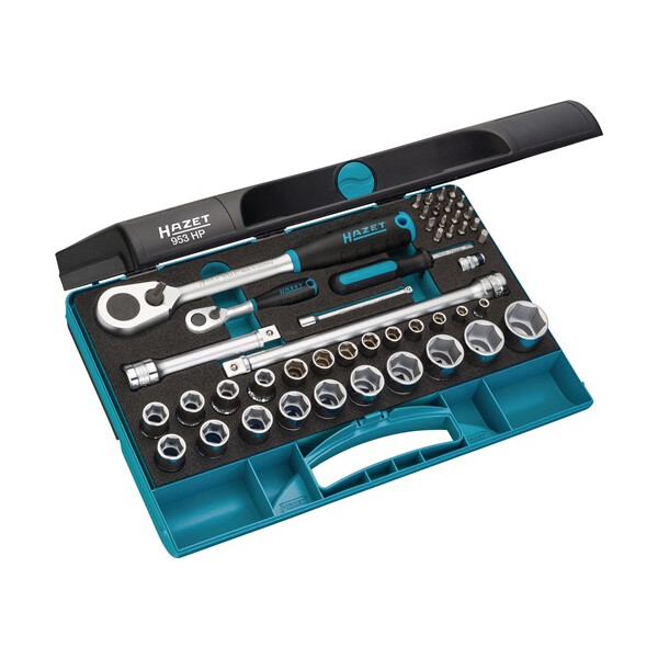 Steckschlüsselsatz 953 HP 44-tlg.1/4+1/2 Zoll SW 5-27mm Z.90 6KT HAZET