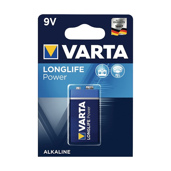 VARTA Batterie Longlife Power 9 V 6LP3146-E Block 580 mAh 6LP3146 4922 1 St./Bl.