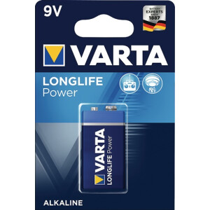 VARTA Batterie Longlife Power 9 V 6LP3146-E Block 580 mAh...