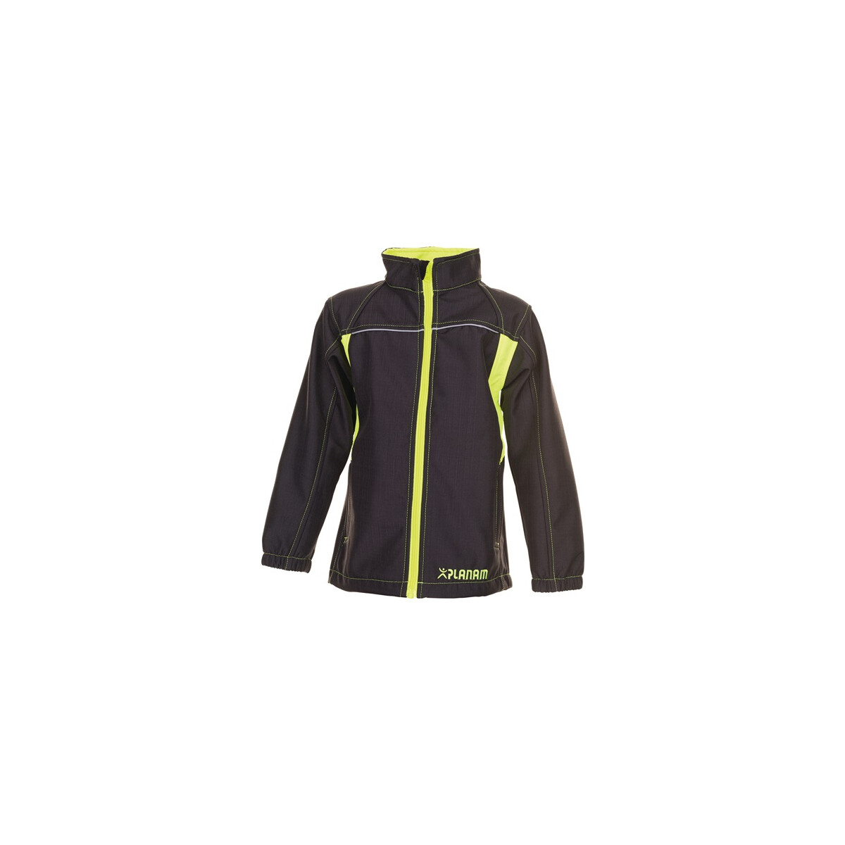 Kindersoftshelljacke Junior Gr.110/116 anthrazit/gelb PLANAM