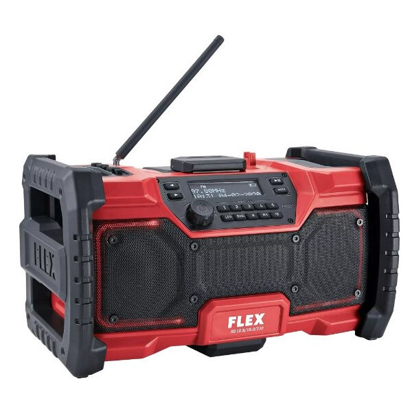 FLEX Baustellenradio RD 10,8/18/230V, IP 64, Empfang UKW, DAB und DAB+ Digitalradio mit Bluetooth, Art.Nr. 484857
