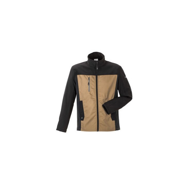 PLANAM Norit Herren Hybridjacke, Farbe: sand/schwarz, Größe: 52, leichte Arbeitsjacke mit Stretcheinsätzen, 65 % Polyester, 35 % Baumwolle ca. 245 g/m²