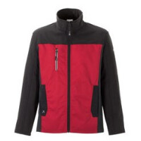 PLANAM Norit Herren Hybridjacke, Farbe: rot/schwarz, Größe: 50, leichte Arbeitsjacke mit Stretcheinsätzen, 65 % Polyester, 35 % Baumwolle ca. 245 g/m²