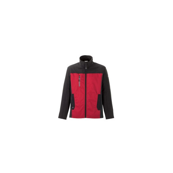 PLANAM Norit Herren Hybridjacke, Farbe: rot/schwarz, Größe: 54, leichte Arbeitsjacke mit Stretcheinsätzen, 65 % Polyester, 35 % Baumwolle ca. 245 g/m²