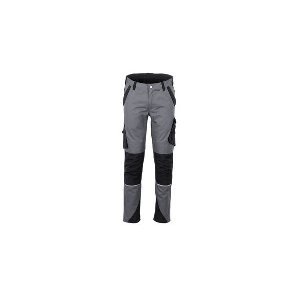 PLANAM Norit Herren Bundhose, Farbe: schiefer/schwarz, Größe: 46, leichte Arbeitshose mit elastischen Einsätzen im Schritt und am Schaft, 65 % Polyester, 35 % Baumwolle ca. 245 g/m²