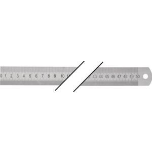Stahlmaßstab L.500 mm STA biegsam Teilung A=mm/ mm PROMAT