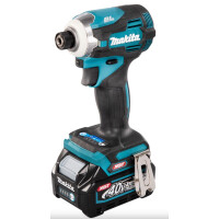 Makita TD001GZ Akku-Schlagschrauber 40V max., 220Nm, 1/4" Bitaufnahme,10 Anziehmodi, 4 Schlagkraftmodi und 6 Assistenzmodi einstellbar, BL-Motor, XGT, Solomaschine