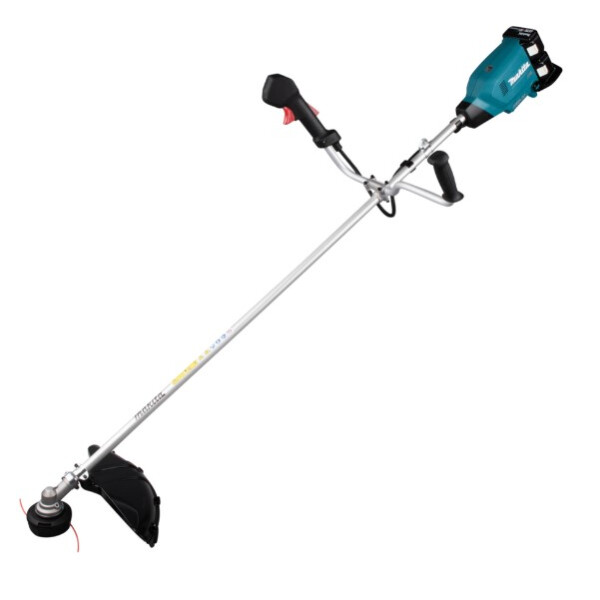 Makita DUR369AZX6 Akku-Rasentrimmer, 2x18V, BL-Motor, Schnittkreis mit Fadenkopf 43mm, inkl. Fadenkopf, Kunststoffmesserkopf und 2-Zahn-Schlagmesser, Sologerät