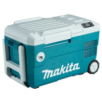 Makita DCW180Z Mobile Akku-Kühl-Wärme-Box 2x18V, für 18V, 24V und 230V Betrieb geeignet, 20l Fassungsvermögen, USB-Ladebuchse